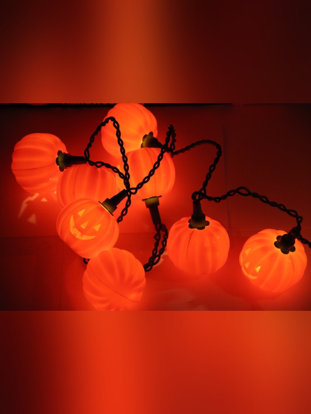 Orange Pumpkin String Lights
